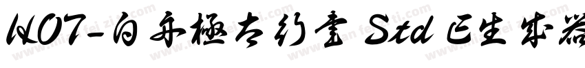 HOT-白舟極太行書 Std E生成器字体转换